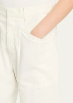 Nili LotanShon Herringbone Barrel-Leg Ankle Pants