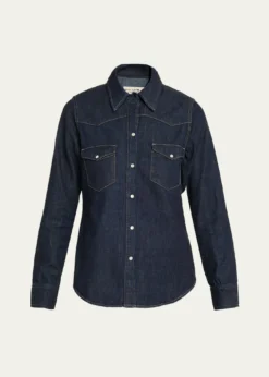 Nili LotanTravis Denim Western Shirt