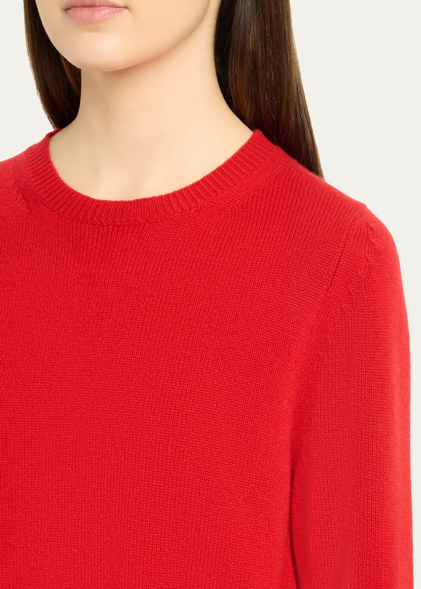 Nili LotanVenus Dark Rust Cashmere Crop Sweater