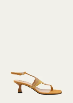 NodaletoDona Nova Embellished Suede Kitten-Heel Sandals