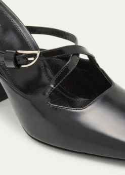 NodaletoNodstalgia Grace Leather Mule Pumps