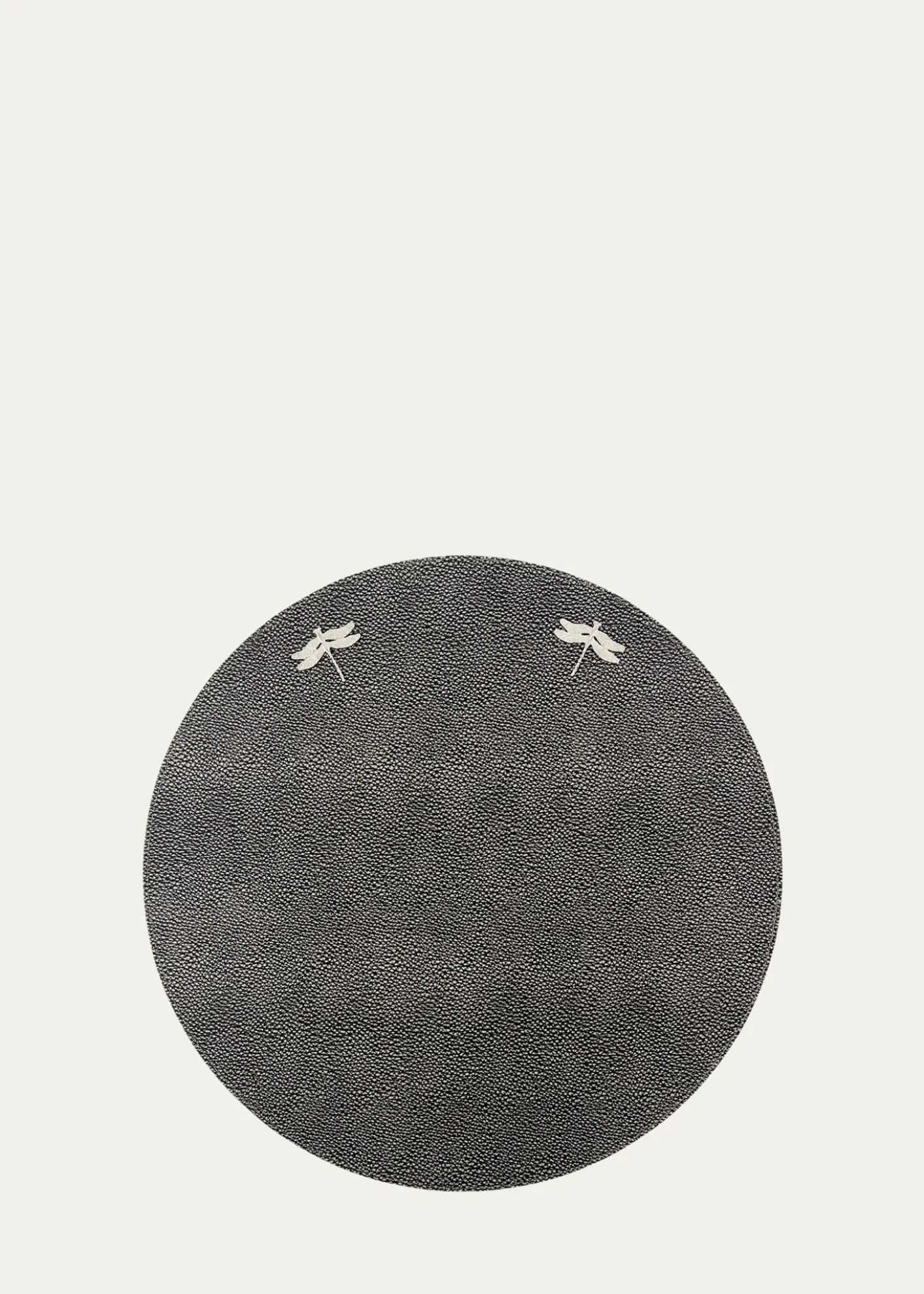 Nomi KDragonfly Pebbled Vegan Leather Placemat, 15" Round