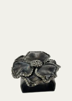 Nomi KEmbellished Flower Napkin Rings, Set of 4