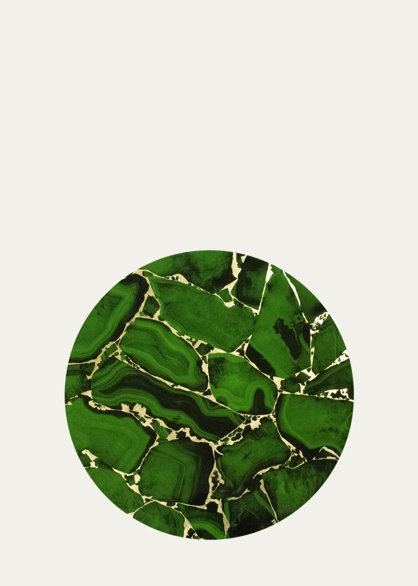 Nomi KEmerald Stone Lacquer Placemat, 15" Round