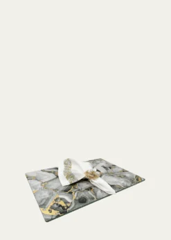 Nomi KGrey Stone Lacquer Rectangle Placemat