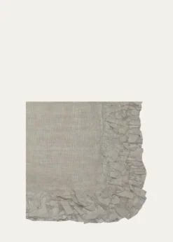 Nomi KOatmeal Romantic Ruffle Napkin