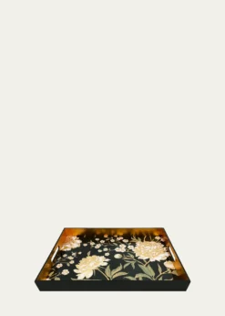 Nomi KOra Floral Lacquered Wood Tray