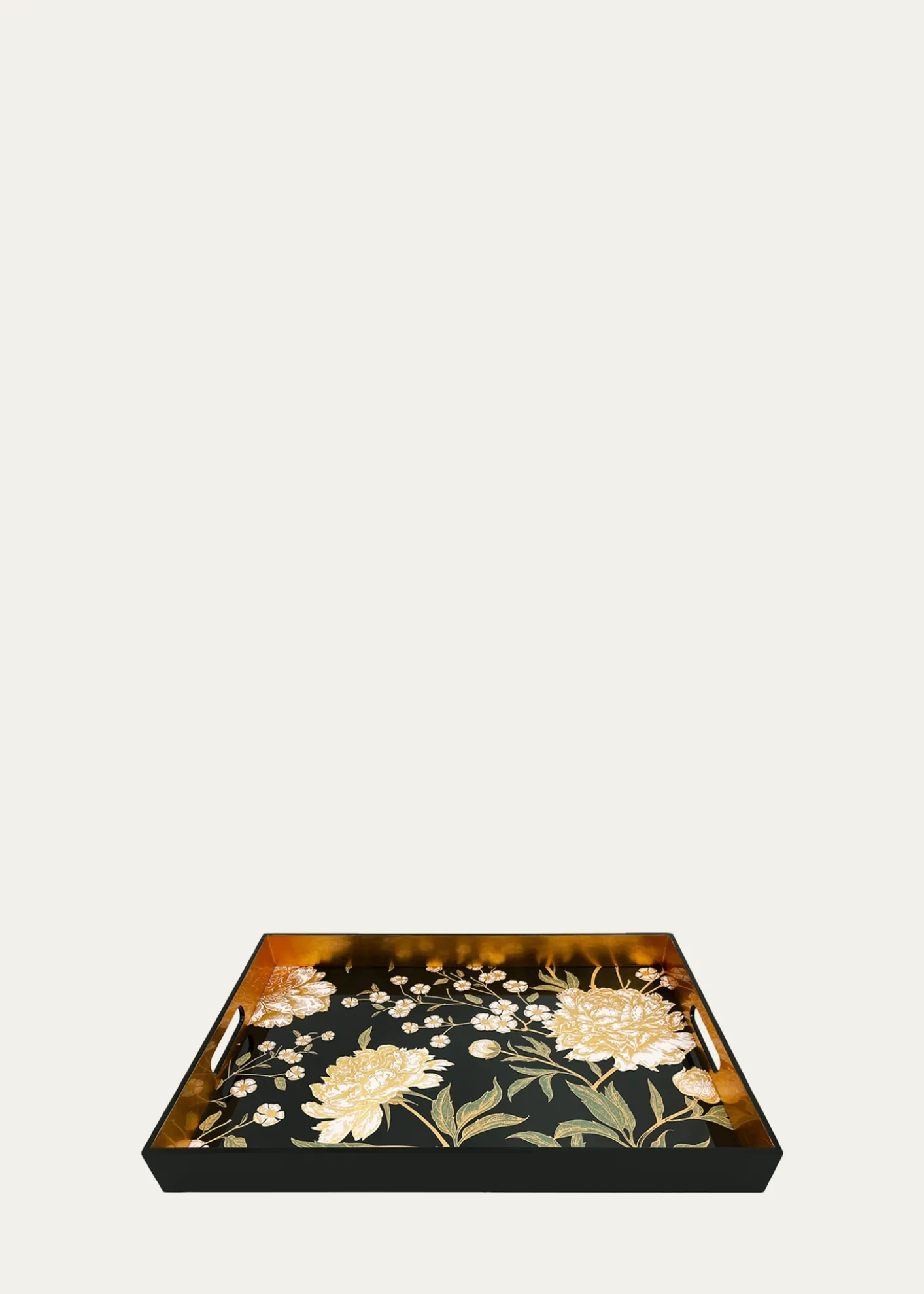 Nomi KOra Floral Lacquered Wood Tray