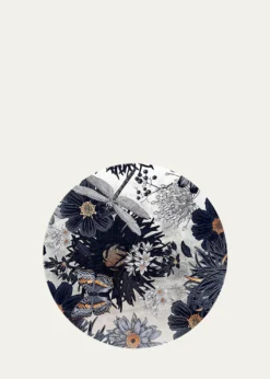 Nomi KSilver Leaf Dragonfly Lacquer Placemat, 15" Round