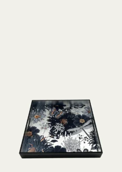 Nomi KSilver Modern Dragonfly Lacquered Tray