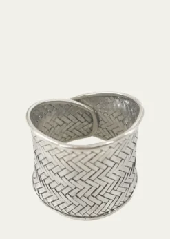 Nomi KSilvertone Cuff Napkin Rings, Set of 4