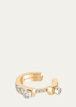 Nouvel Heritage18K Eternity Tuxedo Ear Cuff, Single