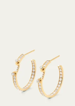 Nouvel Heritage18K Eternity Tuxedo Mood Hoop Earrings