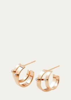Nouvel Heritage18K Monday Morning Mood Double Hoop Earrings