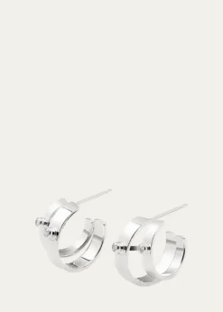 Nouvel Heritage18K Monday Morning Mood Double Hoop Earrings