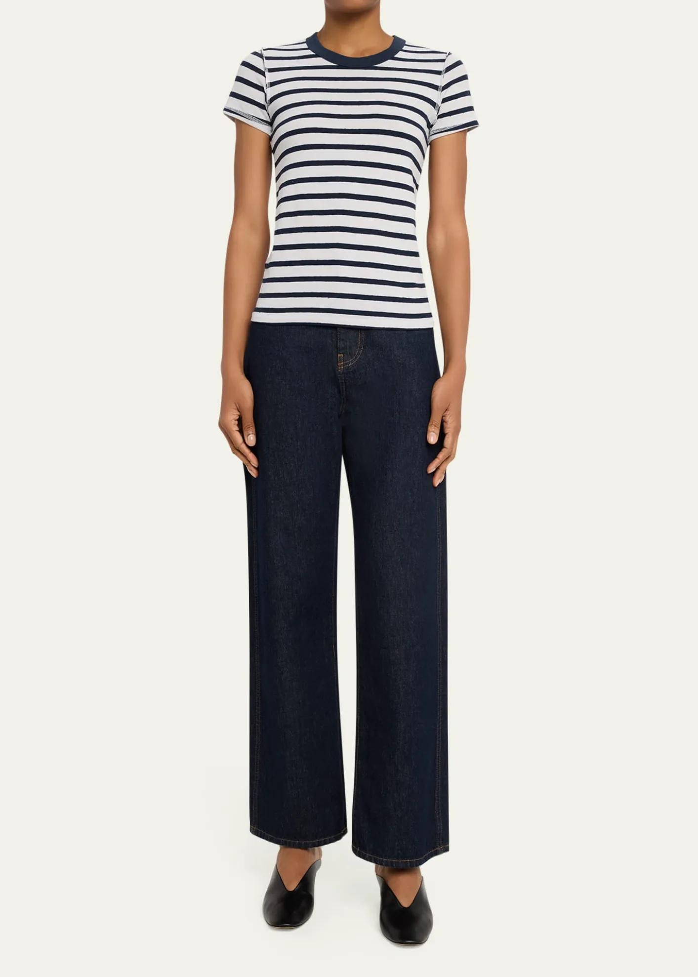 NSF ClothingAlessi Striped Shrunken T-Shirt