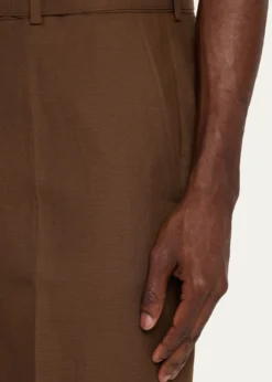 Officine GeneraleMen's Belted Wide-Leg Trousers