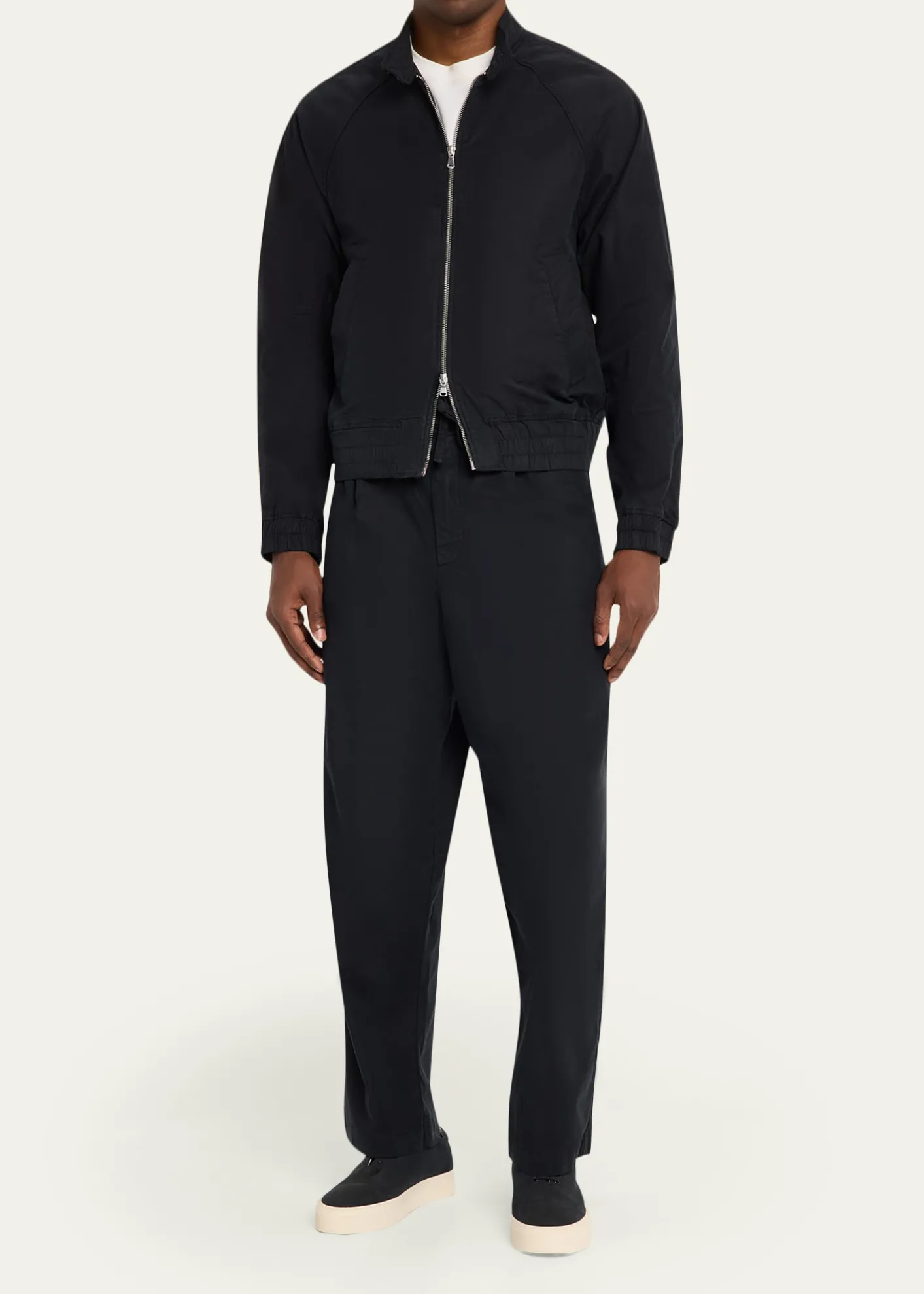 Officine GeneraleMen's Faded Black Cotton Twill Cory Jacket