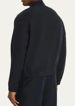 Officine GeneraleMen's Faded Black Cotton Twill Cory Jacket