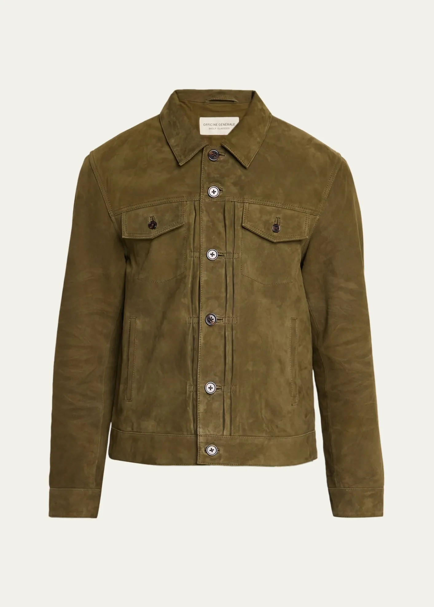 Officine GeneraleMen's Liam Suede Trucker Jacket