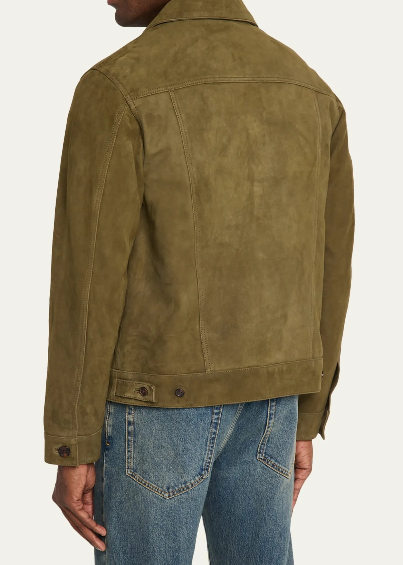 Officine GeneraleMen's Liam Suede Trucker Jacket