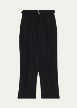Officine GeneraleMen's Nash Japanese Cupro Wide-Leg Pants