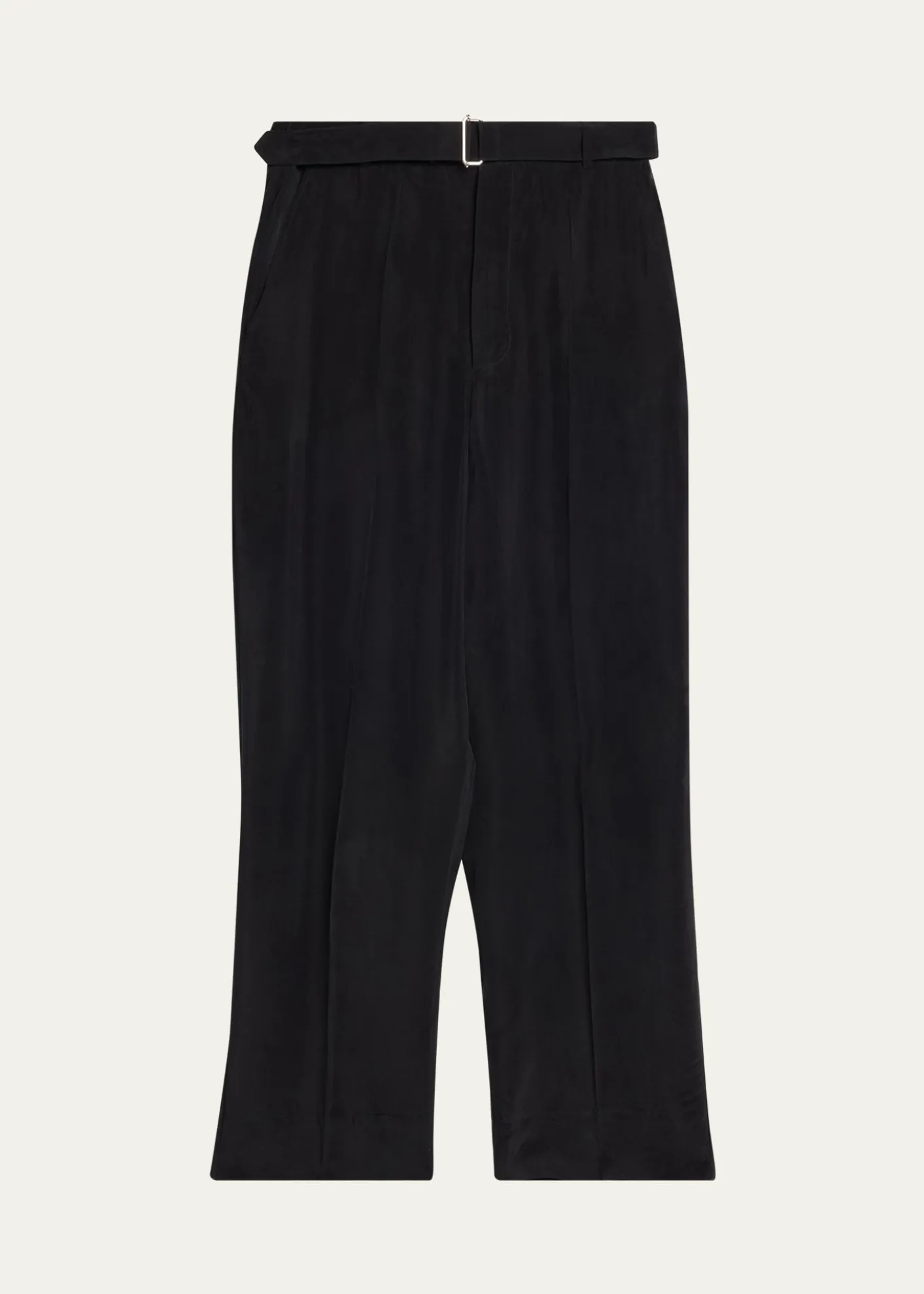 Officine GeneraleMen's Nash Japanese Cupro Wide-Leg Pants