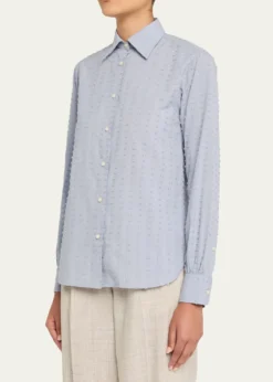 Officine GeneraleElla Long-Sleeve Textured Japanese Cotton Shirt
