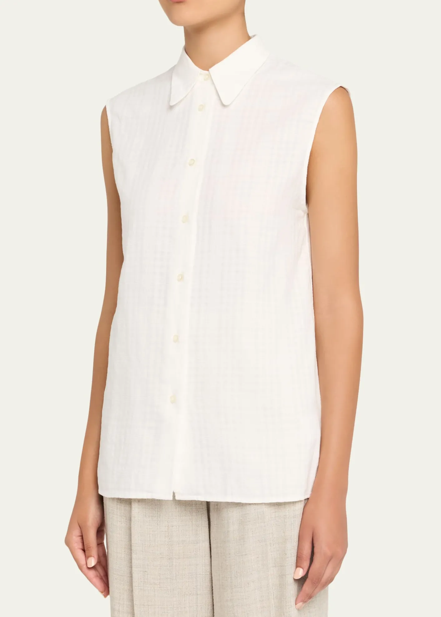 Officine GeneraleIseult Sleeveless Japanese Cotton Shirt