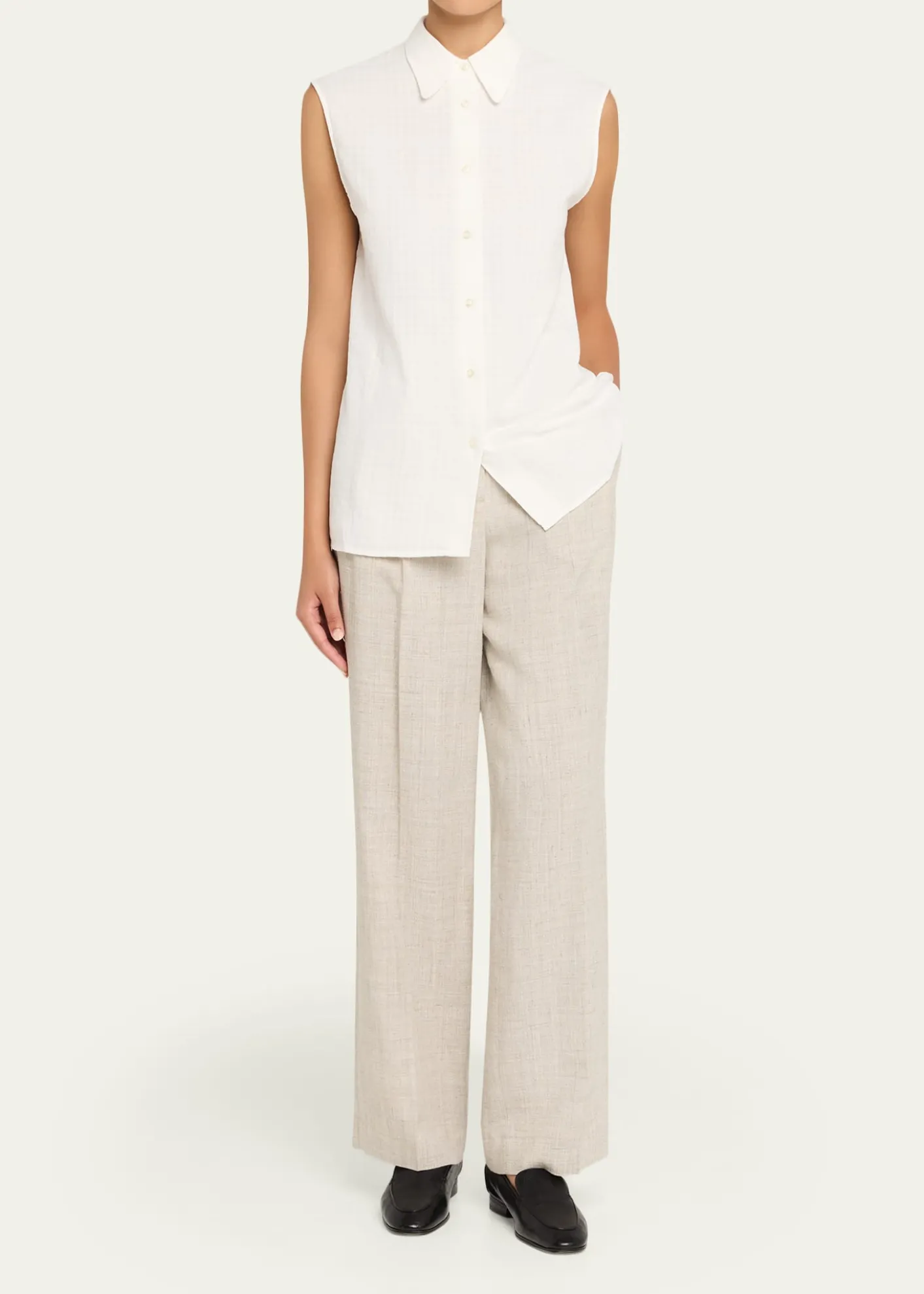 Officine GeneraleIseult Sleeveless Japanese Cotton Shirt