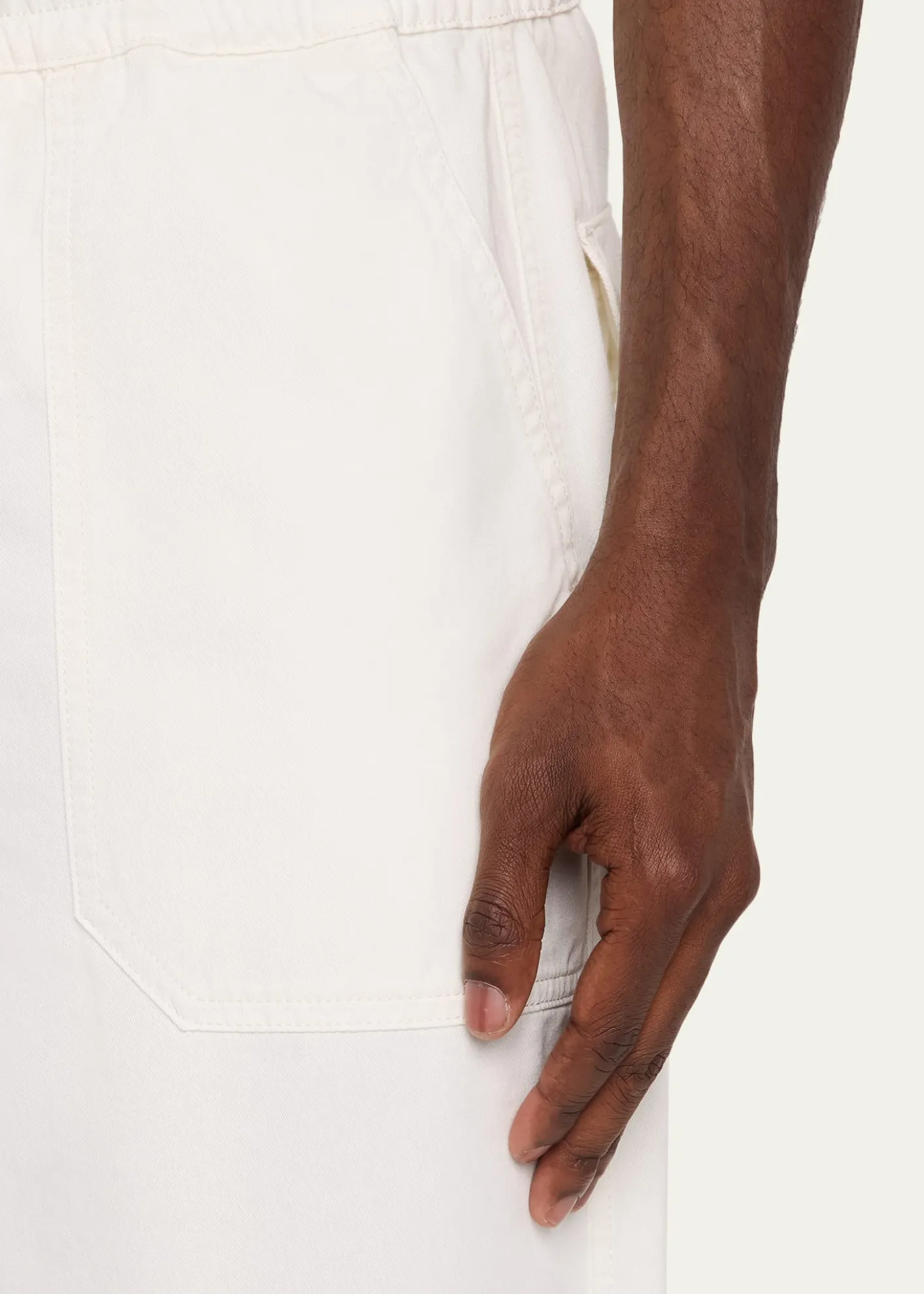 Officine GeneraleMen's Cotton Wide-Leg Drawstring Trousers
