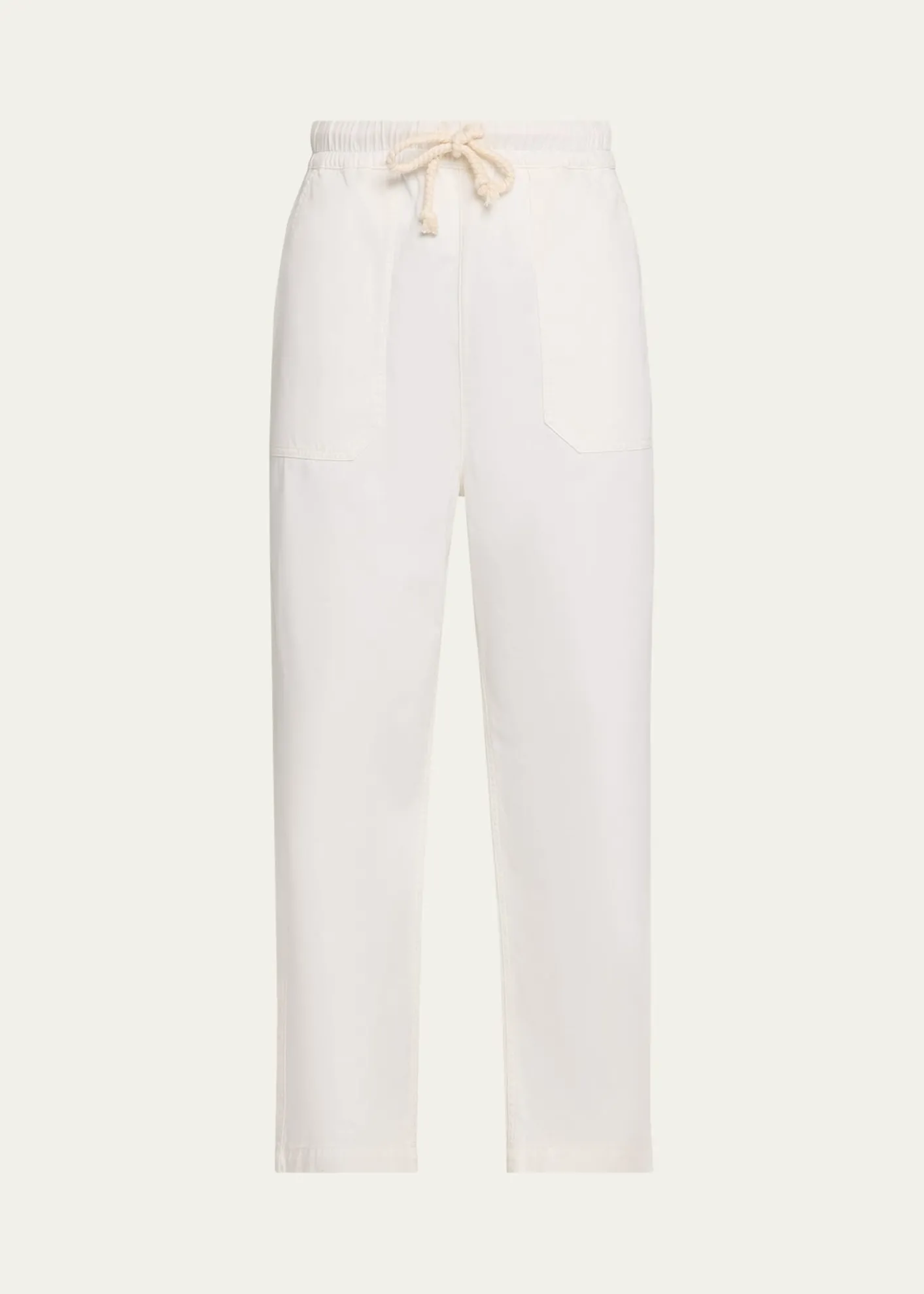 Officine GeneraleMen's Cotton Wide-Leg Drawstring Trousers