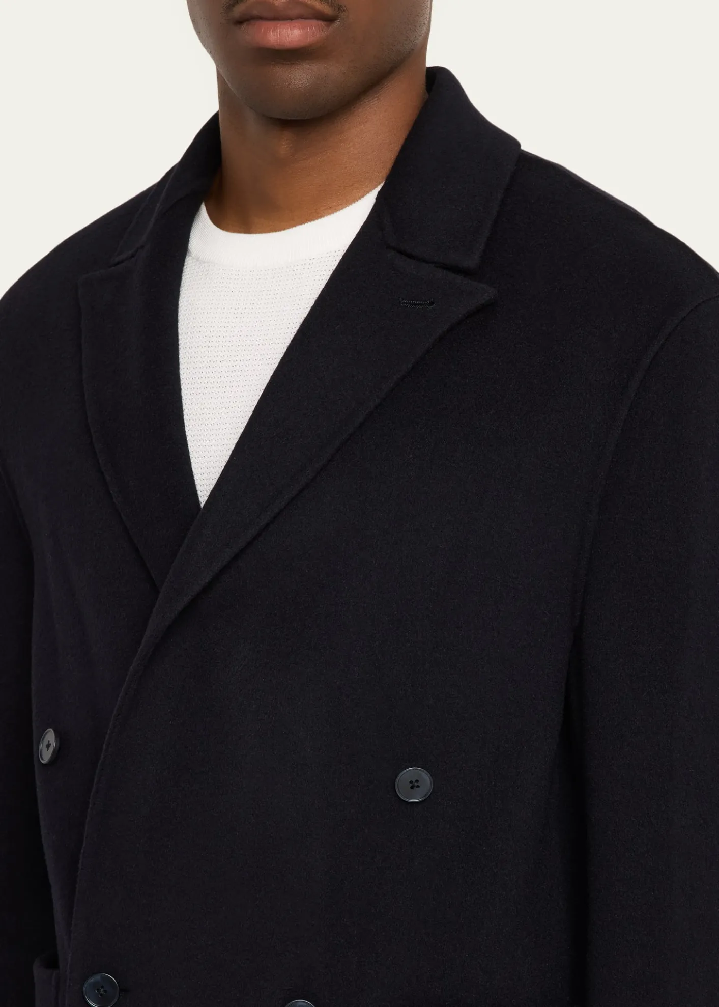 Officine GeneraleMen's Dark Navy Double-Breasted Wool Maxwell Sport Jacket