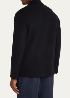 Officine GeneraleMen's Dark Navy Double-Breasted Wool Maxwell Sport Jacket