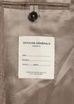 Officine GeneraleMen's Light Brown Wool Leon Double-Breasted Sport Coat