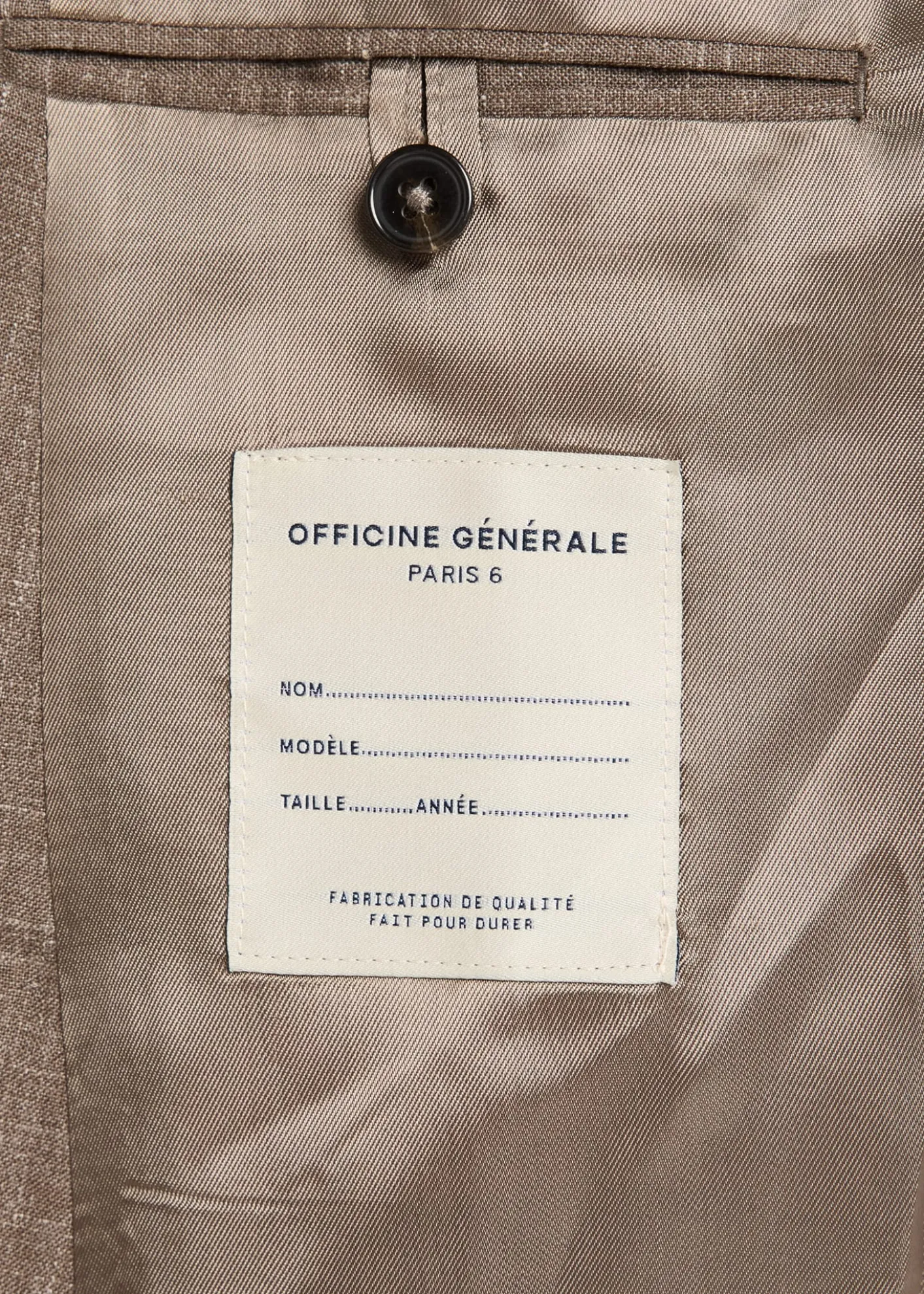 Officine GeneraleMen's Light Brown Wool Leon Double-Breasted Sport Coat