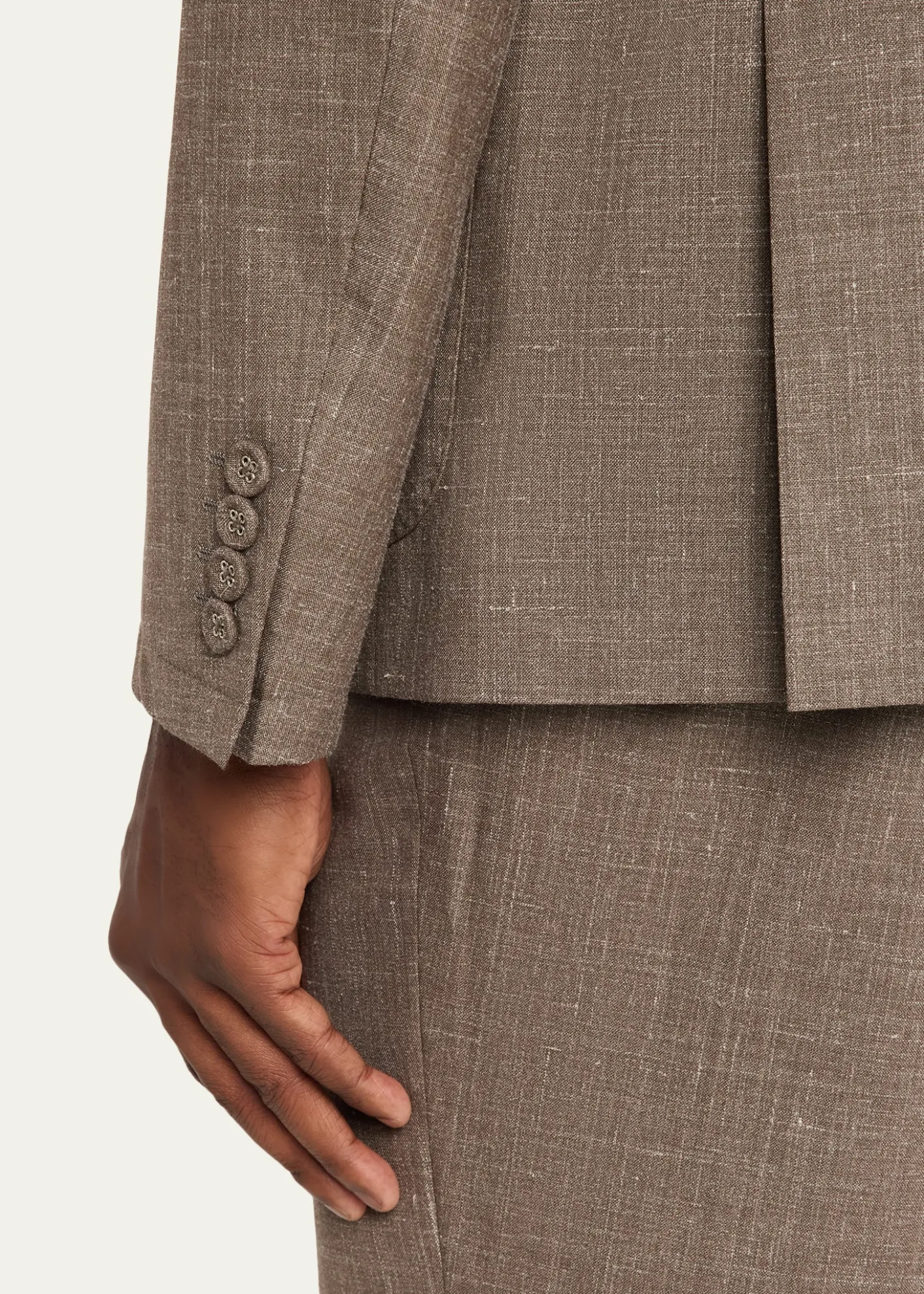 Officine GeneraleMen's Light Brown Wool Leon Double-Breasted Sport Coat