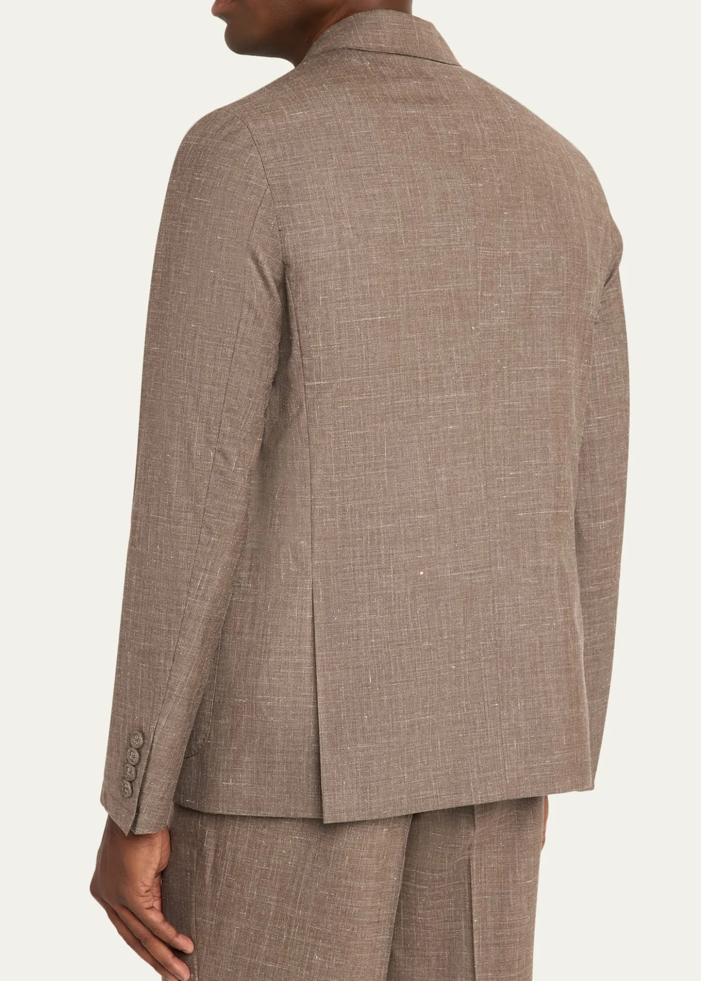 Officine GeneraleMen's Light Brown Wool Leon Double-Breasted Sport Coat