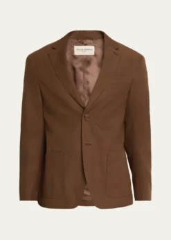 Officine GeneraleMen's Michel Relaxed Single-Breasted Jacket
