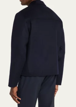 Officine GeneraleMen's Split Wool Double-Zip Bomber Jacket