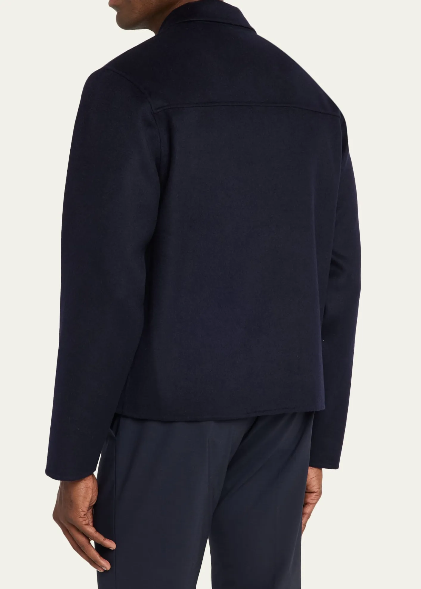 Officine GeneraleMen's Split Wool Double-Zip Bomber Jacket