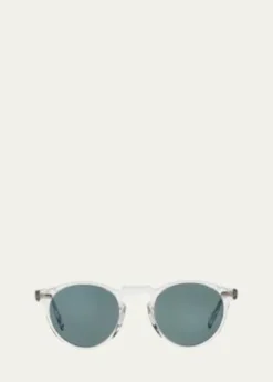 Oliver PeoplesGregory Peck Round Acetate Sunglasses