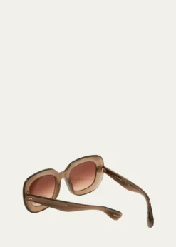 Oliver PeoplesJesson Round Semi-Transparent Acetate Sunglasses