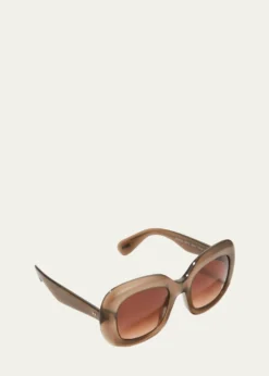 Oliver PeoplesJesson Round Semi-Transparent Acetate Sunglasses
