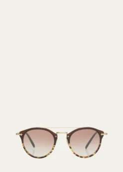 Oliver PeoplesRemick Filigree Acetate & Metal Aviator Sunglasses