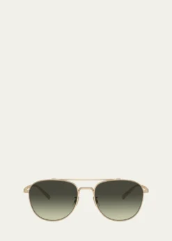Oliver PeoplesRivetti Titanium Aviator Sunglasses