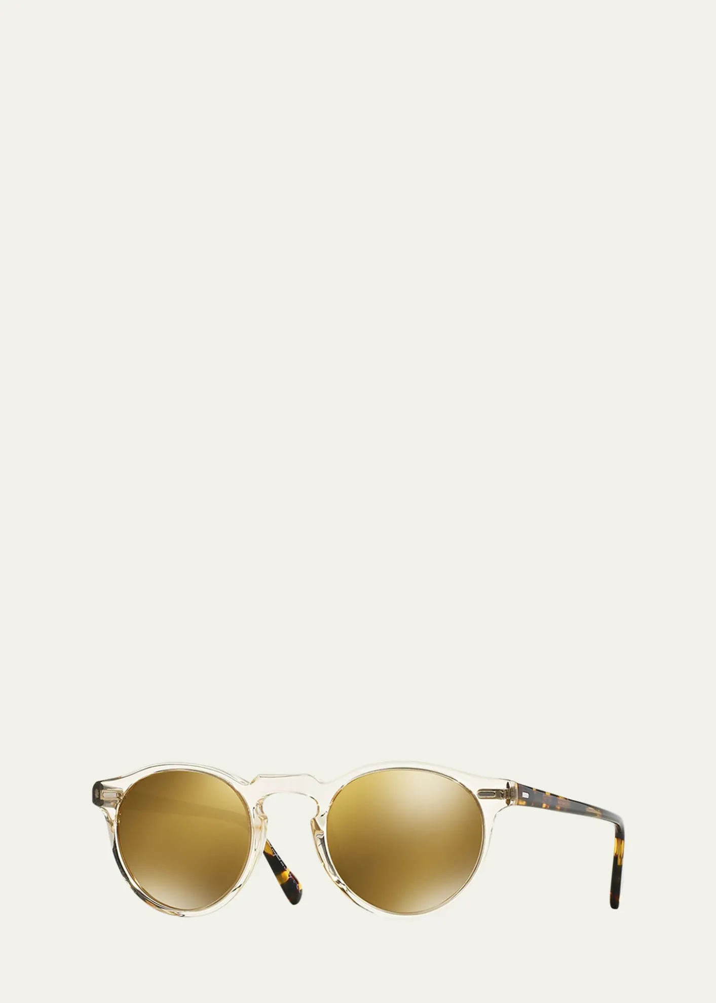 Oliver PeoplesGregory Peck 47 Round Sunglasses, Yellow