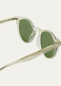 Oliver PeoplesMen's Romare Sun Keyhole-Bridge Round Sunglasses