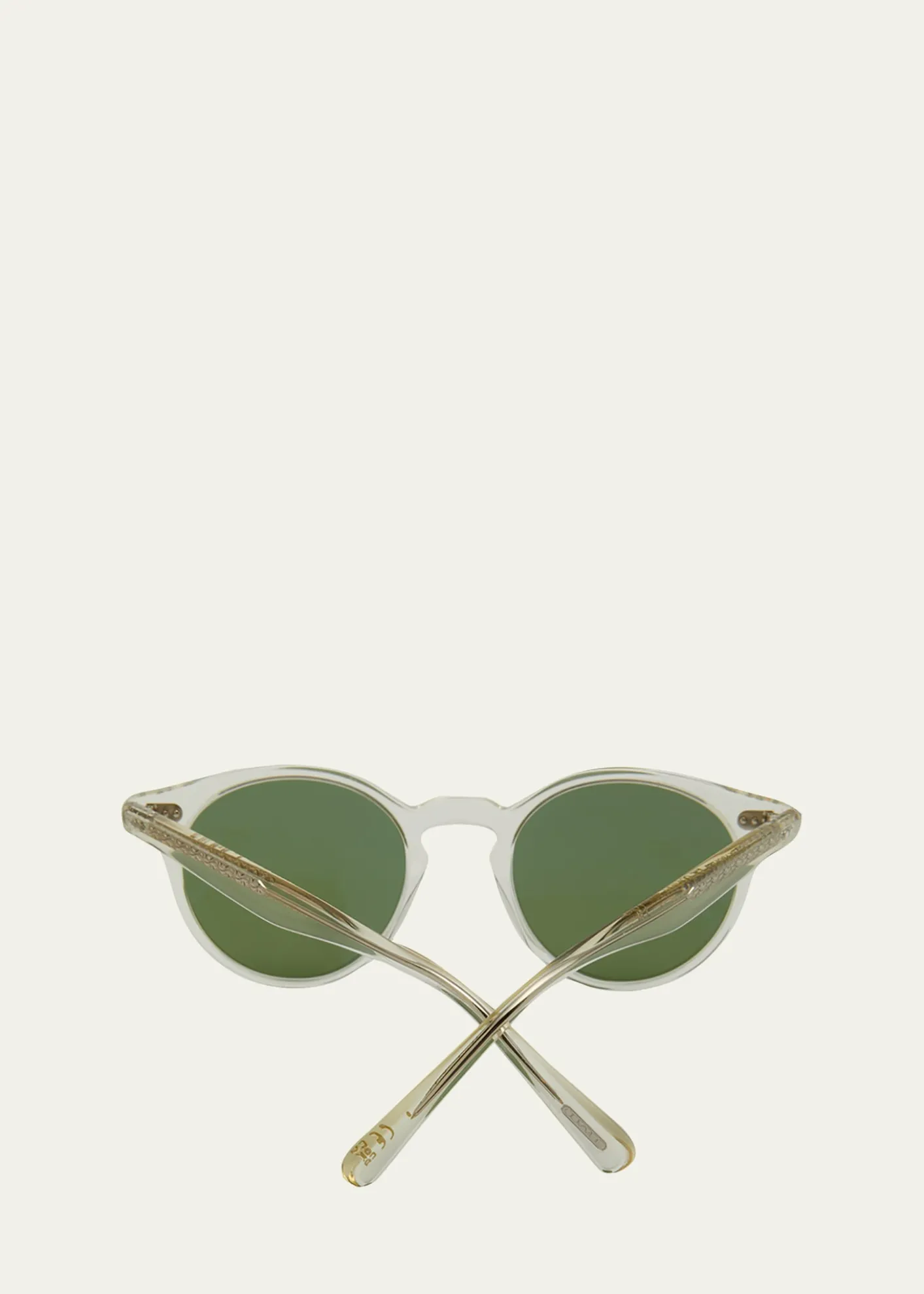 Oliver PeoplesMen's Romare Sun Keyhole-Bridge Round Sunglasses