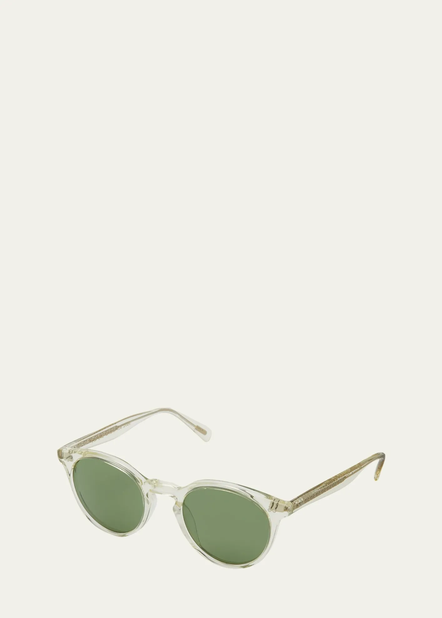 Oliver PeoplesMen's Romare Sun Keyhole-Bridge Round Sunglasses